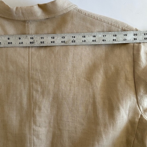 Ralph Lauren Polo 100% Linen Tan 3 Button Blazer Jacket  Sz L - Picture 13 of 14